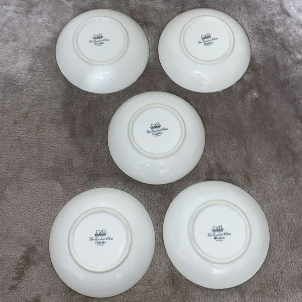 0816 Set of 5 Diane Fine Porcelain China Fruit Bowls - Picture 3 of 4